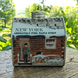 500ml Log Cabin Tin - Grade A Pure New York Maple Syrup